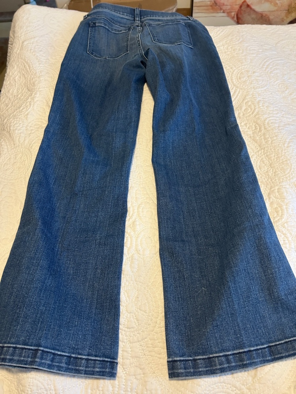 Spanx Denim Cropped Kick Flare Pant, vintage indigo, Medium - Picture 8 of 8